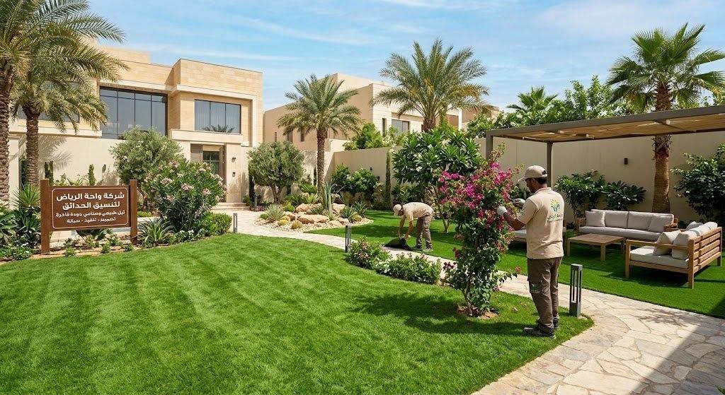 شركة تنسيق حدائق بالرياض مع ثيل طبيعي وصناعي بجودة فاخرة